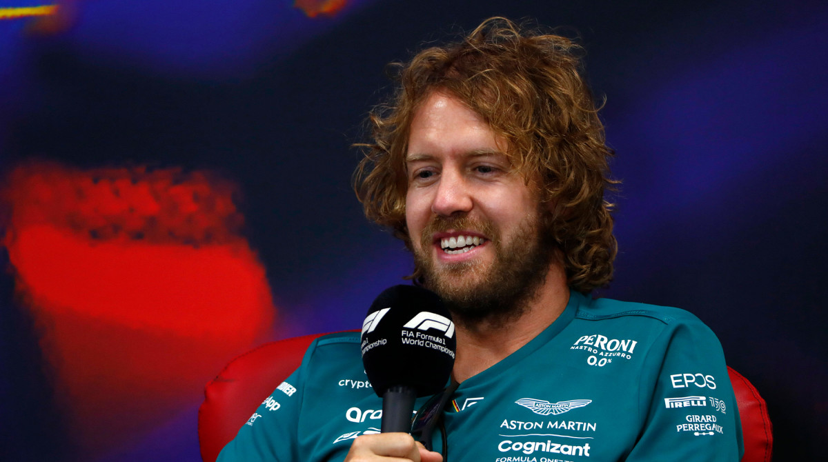 Sebastian Vettel during drivers press conference ahead of Belgian Grand Prix